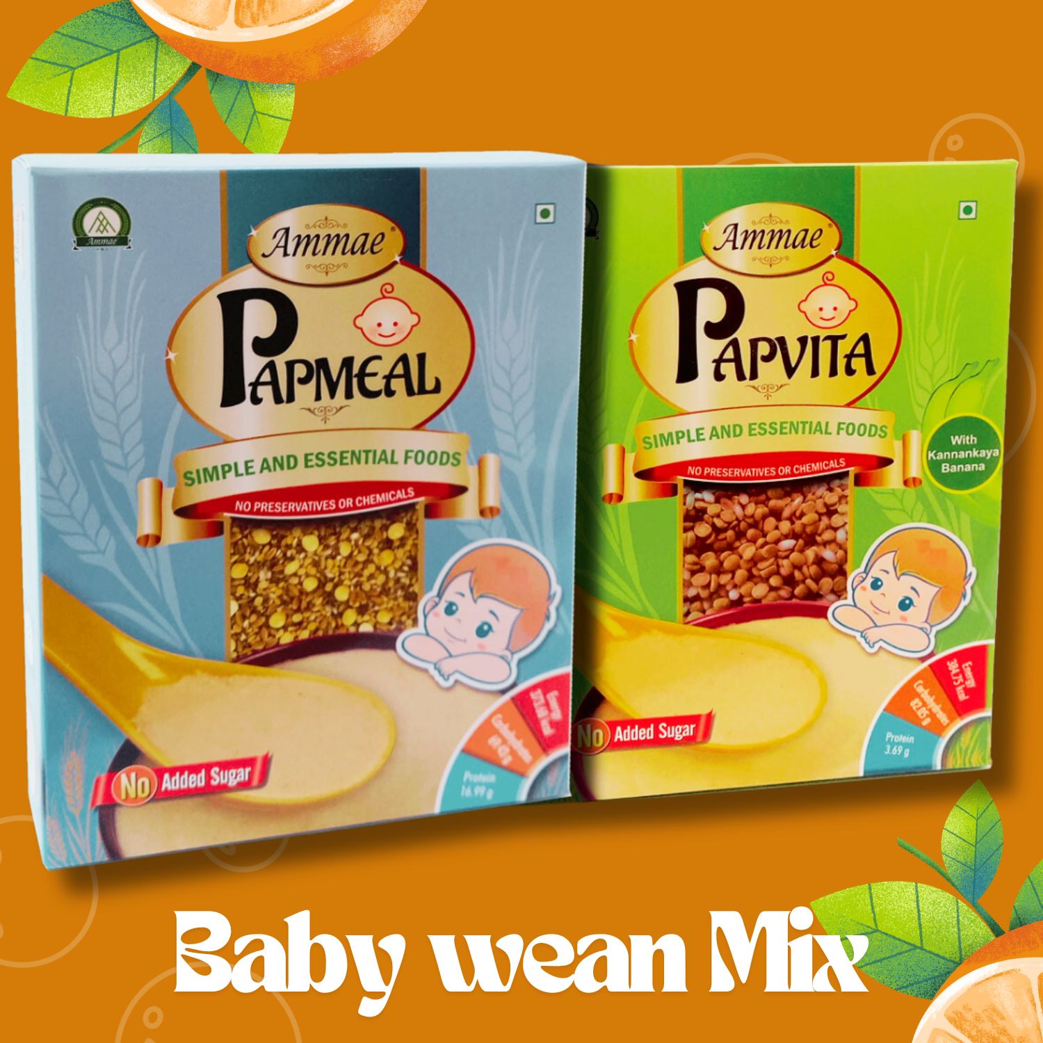 Ammae baby porridge and weaning foods made with carefully selected grains for babies aged 6 months and above