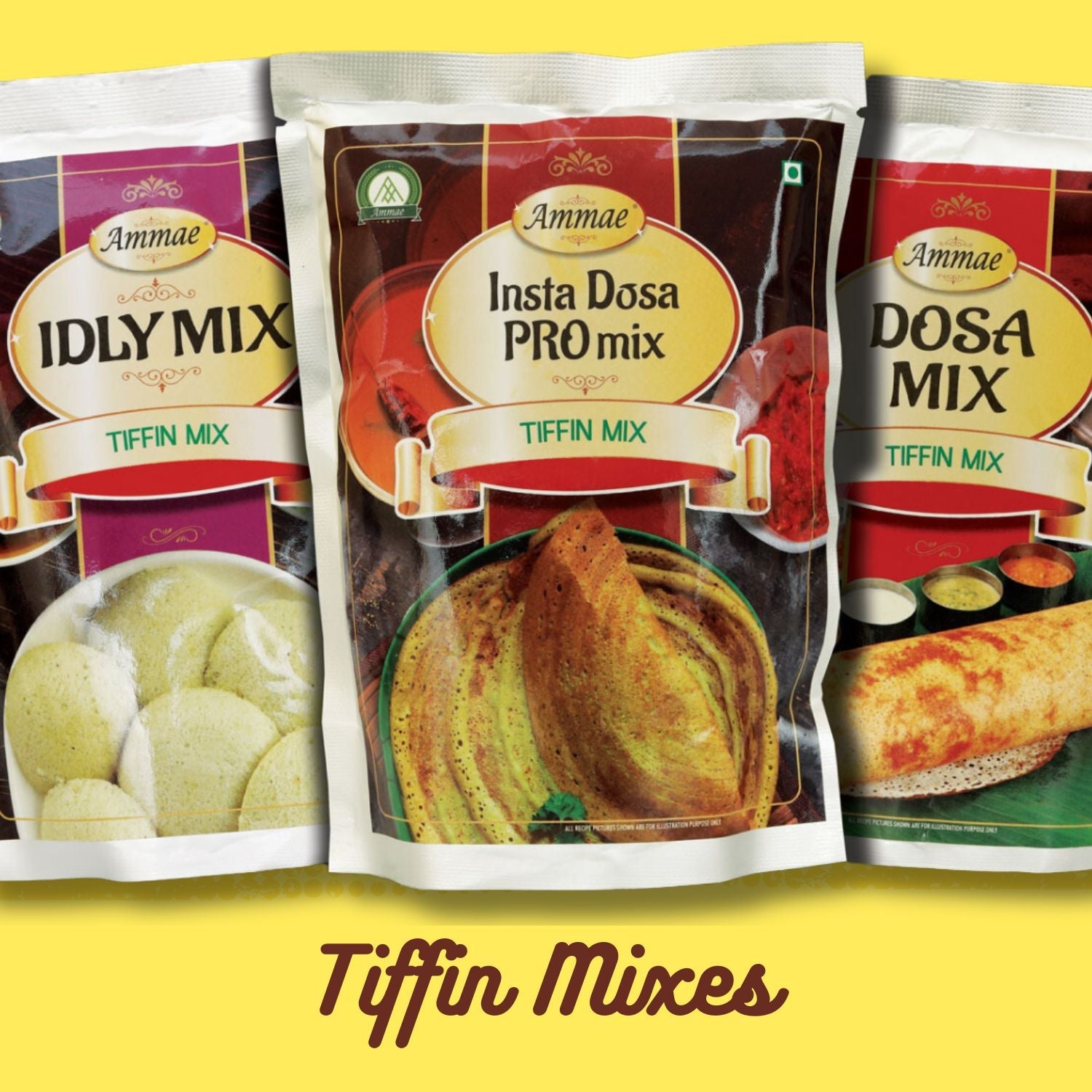 Ammae instant idly and dosa mixes including traditional and ragi varieties for quick South Indian breakfasts