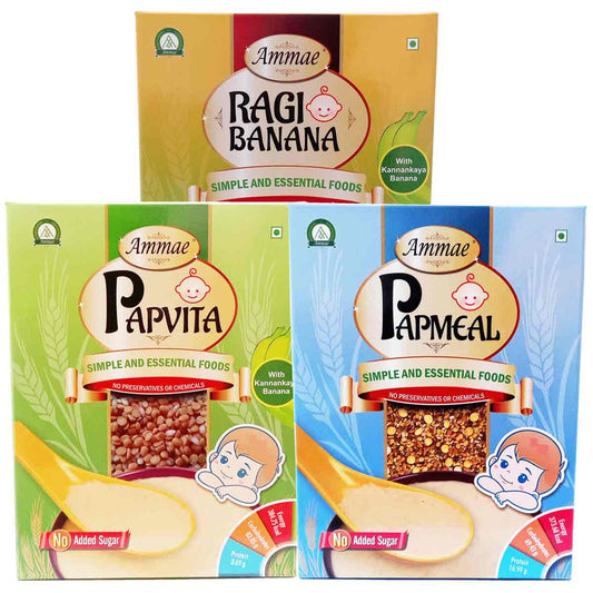 Papmeal, 200g + Papvita, 200g + Ragi Banana, 200g