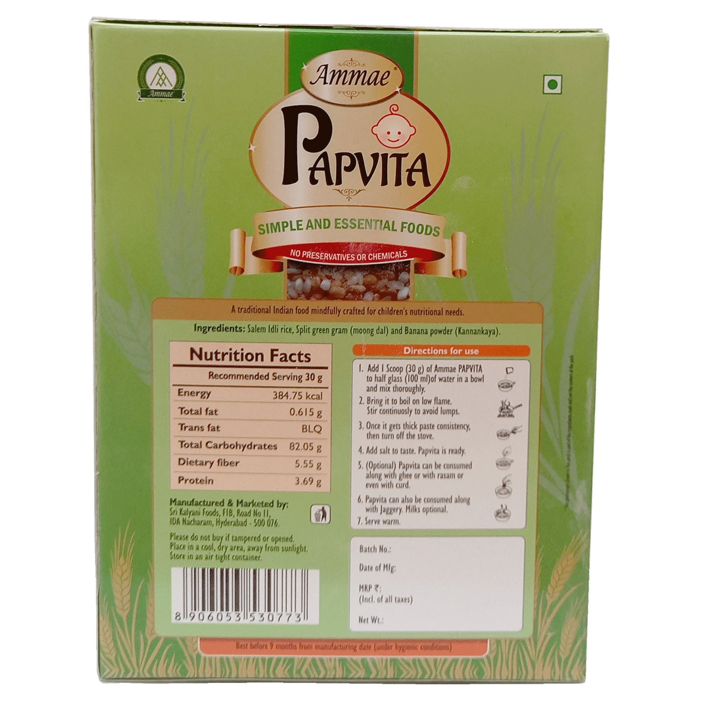 Papmeal, 200g + Papvita, 200g + Ragi Banana, 200g