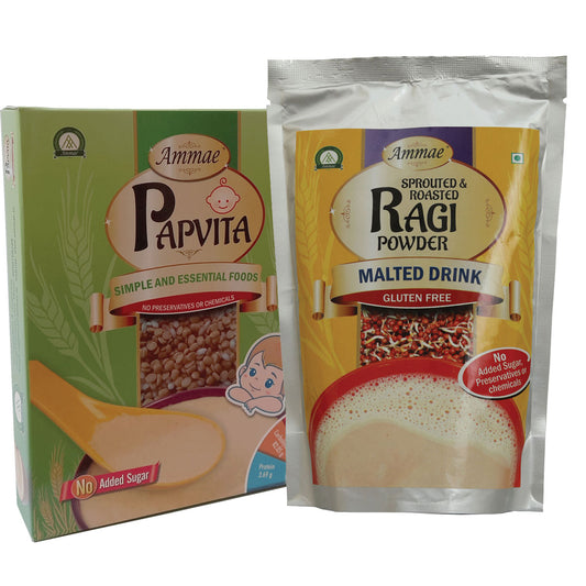 Sprouted Ragi Powder, 400g + Papvita, 200g