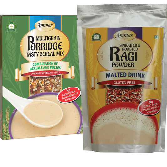 Tasty Cereal Mix, 200g + Sprouted Ragi Powder, 300g